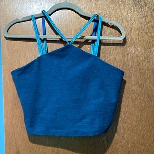 Spacedye crop with sparkly straps medium gorgeous blue gem color